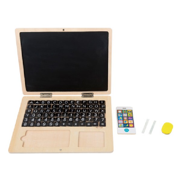 Holz-Laptop mit Magnet-Tafel