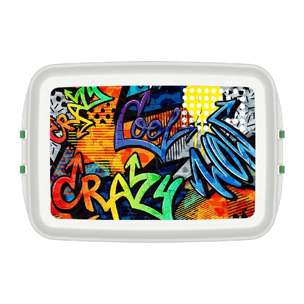 Biodora Lunchbox mit Druck Graffiti