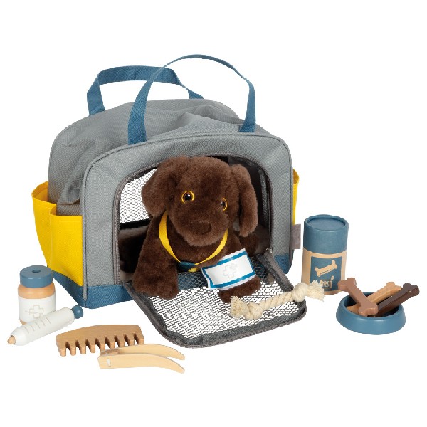 Legler Hund mit Tasche und Pflege-Set