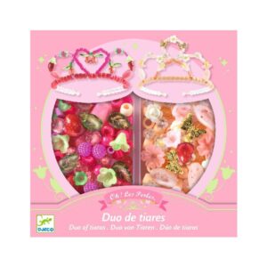 Djeco Fadenkunst und Perlen - Duo von Tiaren rosa