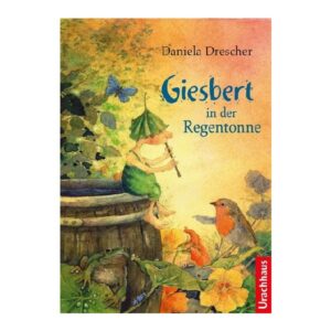 Daniela Drescher Giesbert in der Regentonne