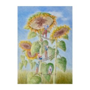 Kunstkarte Erntezeit von Monika Speck