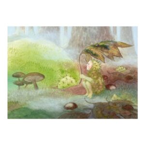 Kunstkarte Kastanienkind von Monika Speck